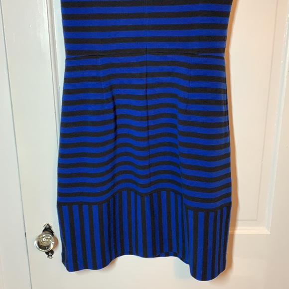 Banana Republic Textured Striped A-line Dress Sz. 10 TALL - Picture 6 of 6
